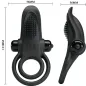 Preview: Dual Vibration Ring + Clitoral Stimulation 10 Modes Black – Pretty Love