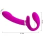 Preview: Valerie Double Strap-On Vibrator 12 Modes Purple | Pretty Love