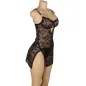 Preview: Lace Babydoll with Adjustable Straps Black S/M – Subblime