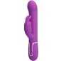 Preview: Lila Vibrator mit Hasenohren und Bedienelementen am Griff.