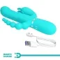 Preview: Cammy 4 in 1 Triple Rabbit Vibrator Blue | Pretty Love