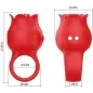 Preview: Jae Rose Shaped Finger Vibrator 10 Modes Red | Pretty Love