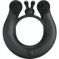 Preview: Black, U-shaped silicone ring with two textured ends and a power button.