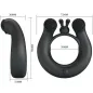 Preview: Dahlia Vibration Ring + Clitoral Stimulation 12 Modes Black – Pretty Love