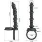 Preview: Dillion Double Penetration Cock Ring Black – Pretty Love