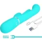 Preview: Shania Triple Rabbit Multifunctional Vibrator 3 In 1 Blue | Pretty Love