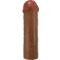 Preview: Brown, cylindrical object with an irregular surface and reddish tip, standing upright.