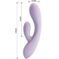 Preview: PRETTY LOVE - ROSOLYN RABBIT VIBRATOR 10 VIBRATIONEN LILA