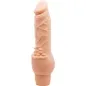 Preview: Beige vibrator with a textured surface and ribbed handle.