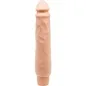 Preview: Beige, cylindrical vibrator with a textured surface and rounded tip.