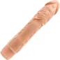Preview: Beige vibrator in the shape of a penis with textured details.