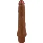 Preview: Brown, elongated vibrator with realistic details and a rounded tip, standing upright.