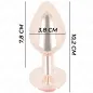 Preview: Pink Gold Anal Plug With Red Rose L – Kink