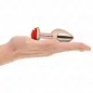 Preview: Pink Gold Anal Plug With Red Rose M – Kink