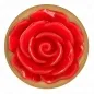 Preview: Pink Gold Anal Plug With Red Rose M – Kink
