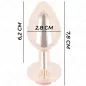 Preview: Rosa Goldener Analstecker Mit Roter Rose S – Kink