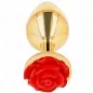 Preview: Plug Anal Gold Rose Red L – Kink