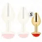 Preview: Plug Anal Gold Rose Red S – Kink