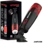 Preview: Electronic device "Storm" by Jamyjob in black and red with packaging in the background.