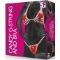 Preview: Verpackung eines Candy-G-Strings und BHs in Erdbeergeschmack, mit Bild einer Person, die das Set trägt.