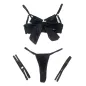 Preview: Bra Set with Adjustable Black Bow L/XL – Subblime