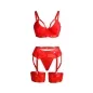 Preview: Red Bondage Bra with Garter Set S/M – Subblime