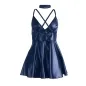 Preview: Kleid Mit Blauen Lederträgern S/M – Subblime