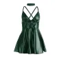 Preview: Dress with Green Leather Straps S/M – Subblime