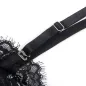 Preview: Lace bodysuit with bows and garters, black, S/M – Subblime