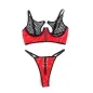 Preview: Red patent leather mesh zipper bra set L/XL – Subblime