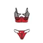 Preview: Red patent leather mesh zipper bra set L/XL – Subblime