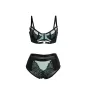 Preview: Green patent leather mesh zipper bra set L/XL – Subblime