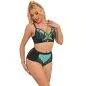 Preview: Green patent leather mesh zipper bra set L/XL – Subblime