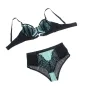 Preview: Green patent leather mesh zipper bra set L/XL – Subblime