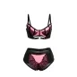Preview: Pink Patent Leather Mesh Zipper Bra Set L/Xl – Sublime