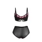 Preview: Pink Patent Leather Mesh Zipper Bra Set L/Xl – Sublime