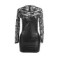 Preview: Long-sleeved dress with black lace L/XL – Subblime