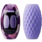 Preview: Purple, textured sex toy with packaging, "Pretty Love Athena Eros", dual-entry design.