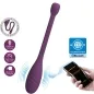 Preview: Purple vibrator with Bluetooth control, soft silicone, vibration settings and magnetic charging.