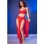 Preview: Top Set Mit Goldenen Details Xl Rot – Chilirose