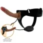 Preview: Inflatable dildo harness with adjustable strap and pump, suitable for various dildo suction cup sizes.