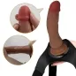 Preview: Kyton Universal Harness With Squirting Dildo 19cm Brown – Pretty Love