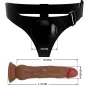 Preview: Kyton Universal Harness With Squirting Dildo 19cm Brown – Pretty Love