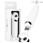 Preview: Weißer USB-Stick in Panda-Form, teilweise in Verpackung, mit abnehmbarem Kopf als Kappe.