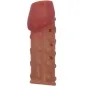 Preview: Red, textured silicone attachment with bumps and star shapes, cylindrically shaped.
