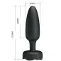 Preview: Tarion Anal Plug with LED Light Black 12.5cm – Pretty Love