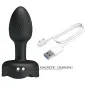 Preview: Olman Anal Plug with LED Light Black 8.8cm – Pretty Love