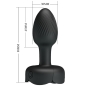 Preview: Olman Anal Plug Mit Led Licht Schwarz 8.8cm | Pretty Love