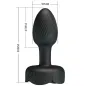 Preview: Olman Anal Plug with LED Light Black 8.8cm – Pretty Love