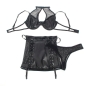 Preview: SUBBLIME - 957599 LEDER-BH UND ROCK-SET SCHWARZ L/XL